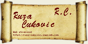 Ruža Ćuković vizit kartica